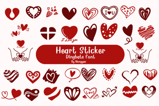 Heart Sticker Font